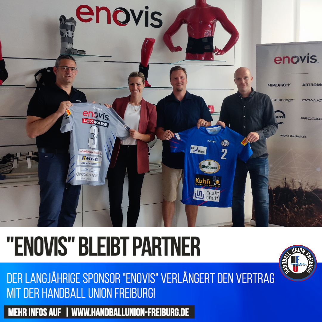 Read more about the article <strong>Handball Union Freiburg verlängert Vertrag mit langjährigem Partner Enovis</strong>